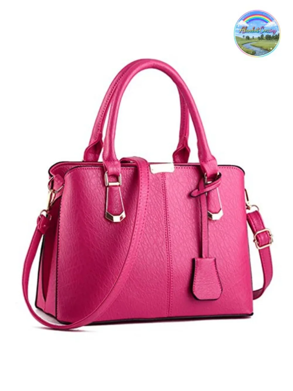 Women's Faux Leather Satchel Handbag Top Handle Shoulder Tote Purse